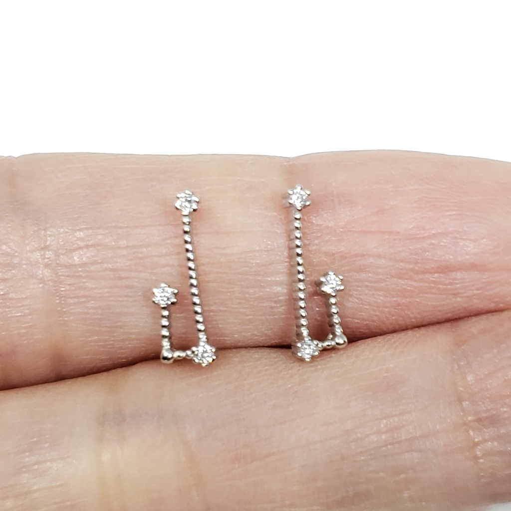 Sterling Silver Gemini Zodiac Earrings Constellation Birthday Earrings
